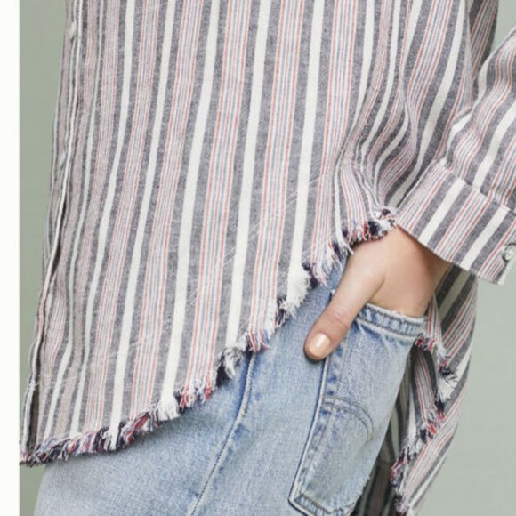 Anthropologie Striped Oversized Buttondown - Picture 3 of 6